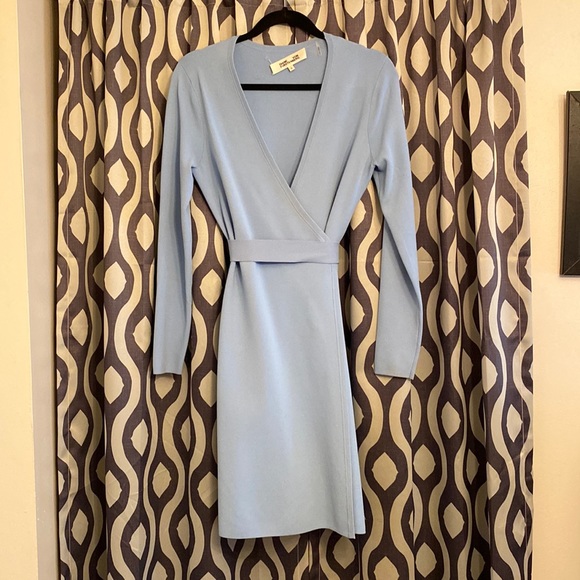 Diane Von Furstenberg Dresses Diane Von Furstenberg Baby Blue Wrap